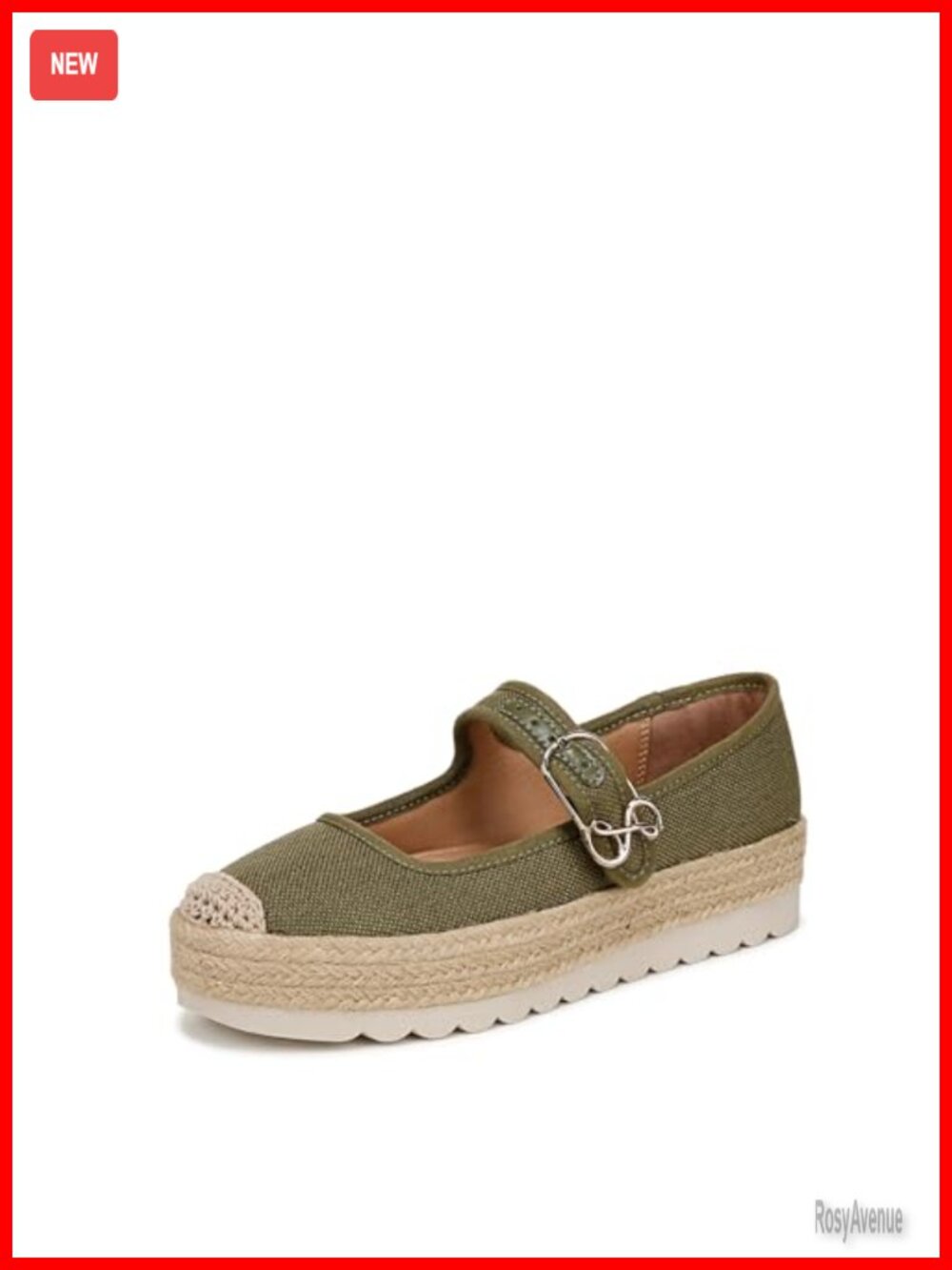 Sam & Libby Isla Platform Mary Jane Espadrille Flats Slip-On Casual Shoes